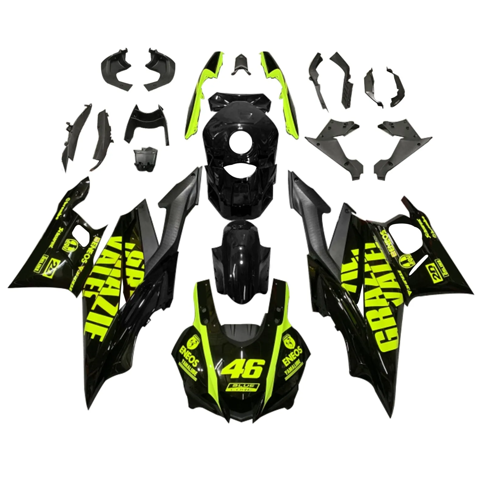 Kit de carenado de inyección de carrocería de plástico ABS apto para Yamaha YZF-R3 R25 2022-2023