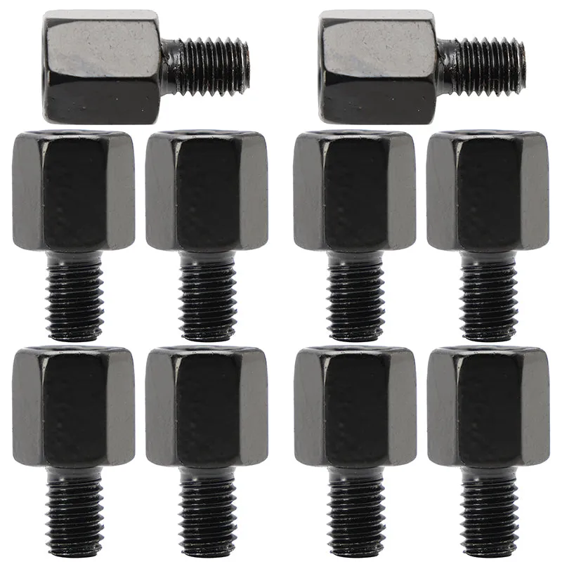 10x Adaptadores de espejo de motocicleta Adaptadores de giro a la derecha Rosca derecha de 10 mm a 8 mm