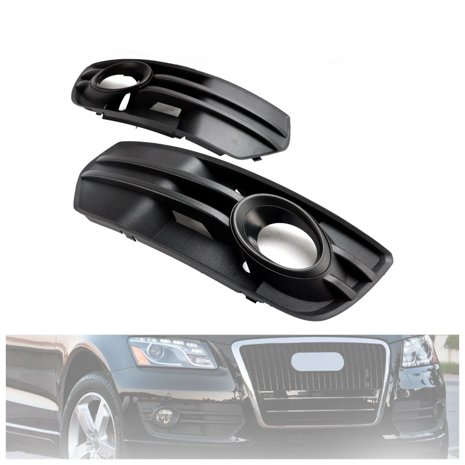 Audi Q5 2009-2012 2 partes Cubierta de lámpara de luz antiniebla del pareja delantera