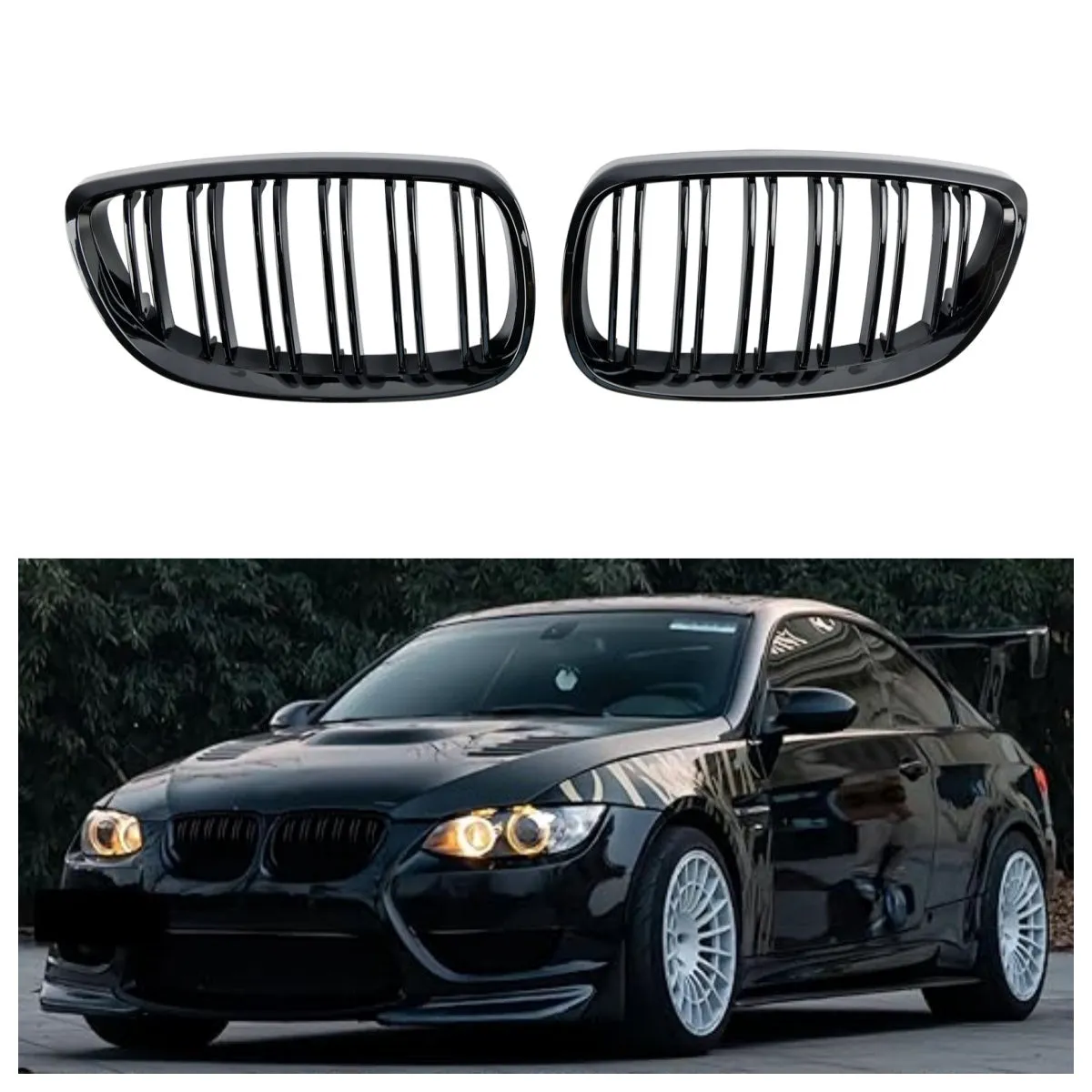 Rejilla frontal negra brillante para la serie BMW 3 M3 (E92/E93) 2008-2013