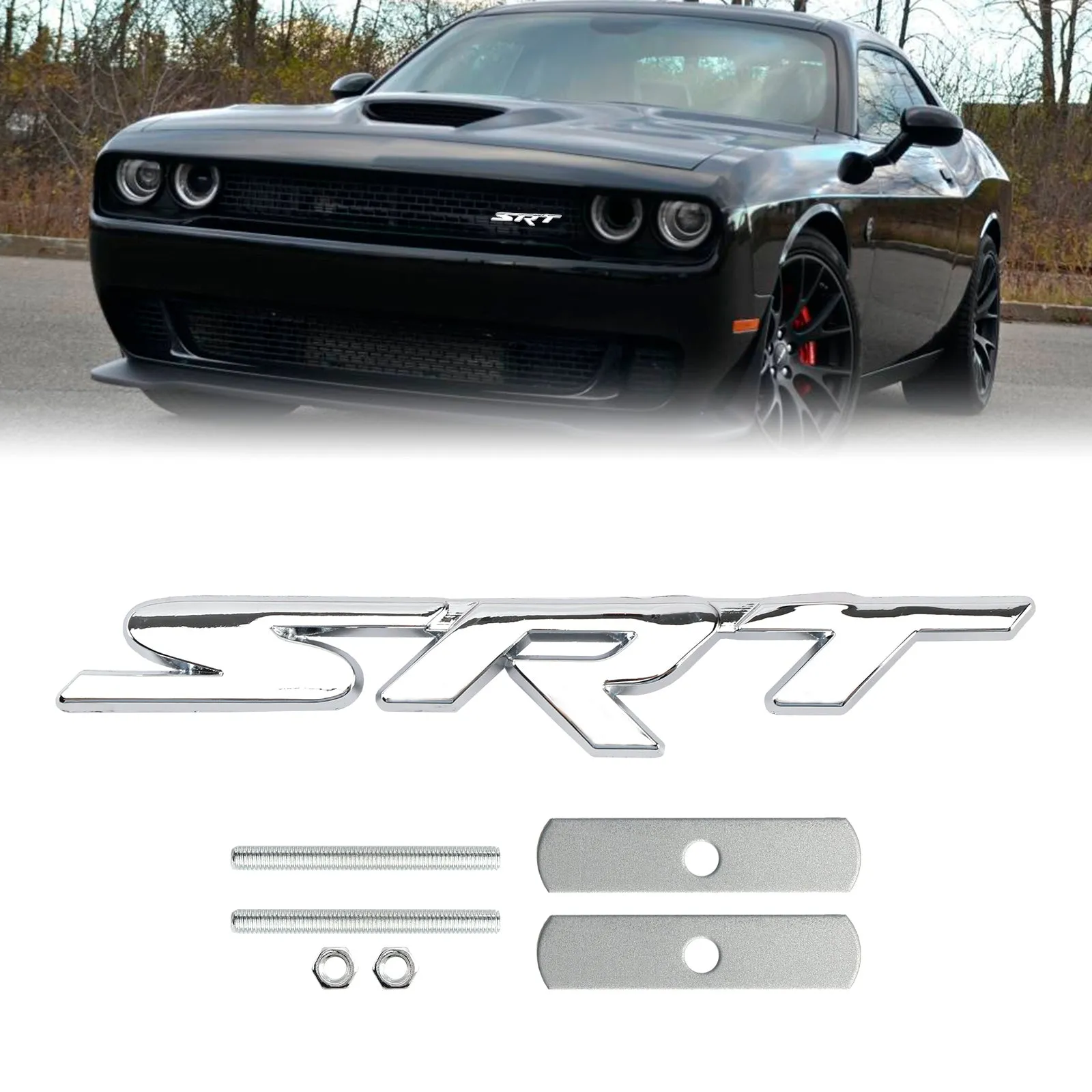 SRT Silver Calendre Emblem para cargar Challenger SRT