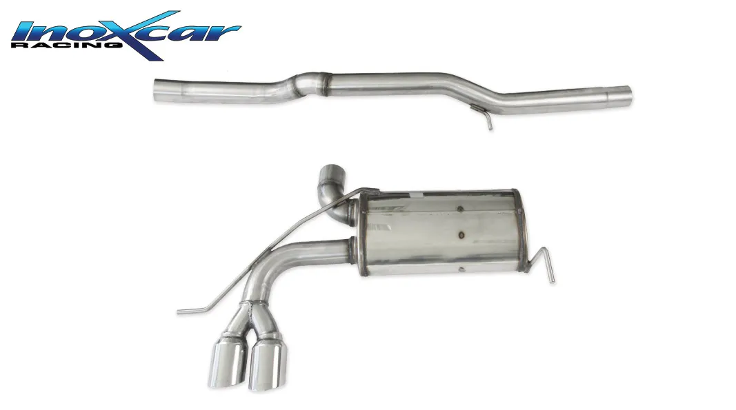 Tubo central directo+ Escape trasero 2X76 Racing (Ø 70) AUDI A3 (Type 8L) S3 1.8 TURBO (210CV-225CV) 1999-2003 Ø 60 SIN homologa