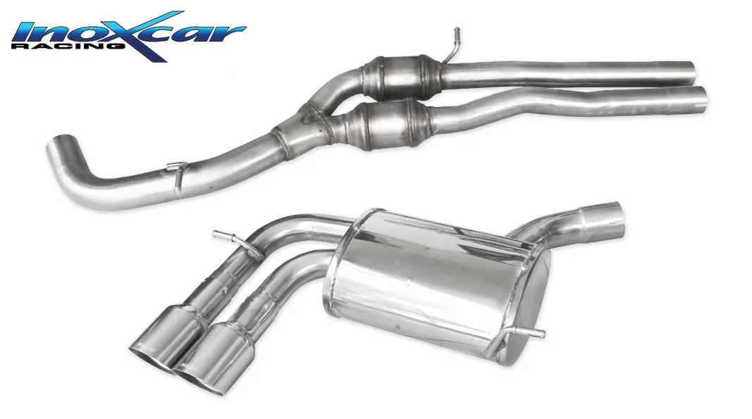 Tubo central con silenciador + Escape trasero 2X90 RACING AUDI A3 (Type 8P) RS3 2.5 TFSI Quattro (340CV) 2011-- CON Homologacio