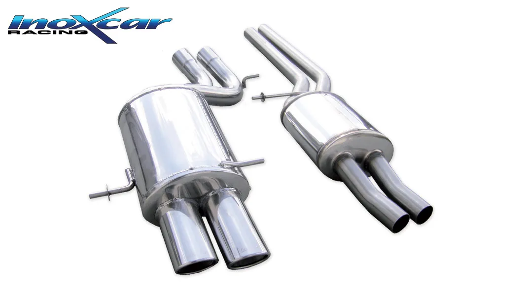 Tubo central con silenciador + Escape trasero 2X90X70 AUDI A4 (Type B5) RS4 2.7 BITURBO (380CV) 1998-2001 CON Homologacion Europ