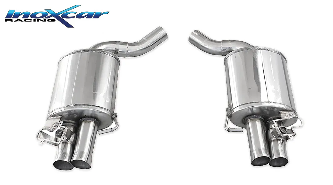 Silenciador trasero deportivo Salida Izq. + Dcha. + Conjunto de válvulas con motores eléctricos originales AUDI A6 (Type 4F) RS