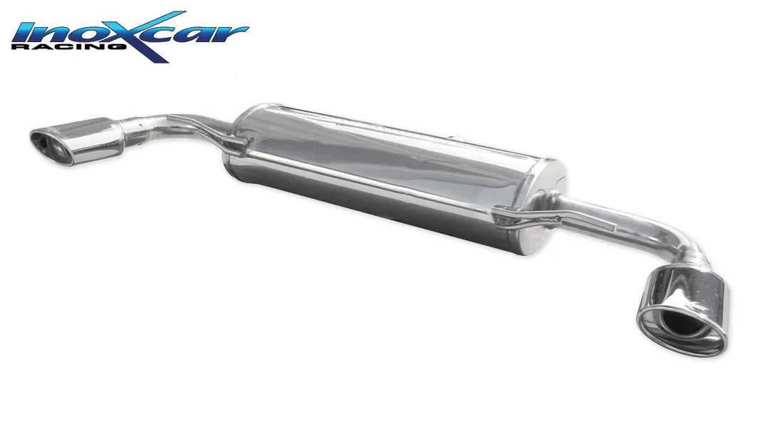 Silenciador trasero duplex 1X120X80 OBLIQUO AUDI TT (TYPE 8J) 2.0 TFSI (200CV) 2006-- CON Homologacion Europea Inoxcar