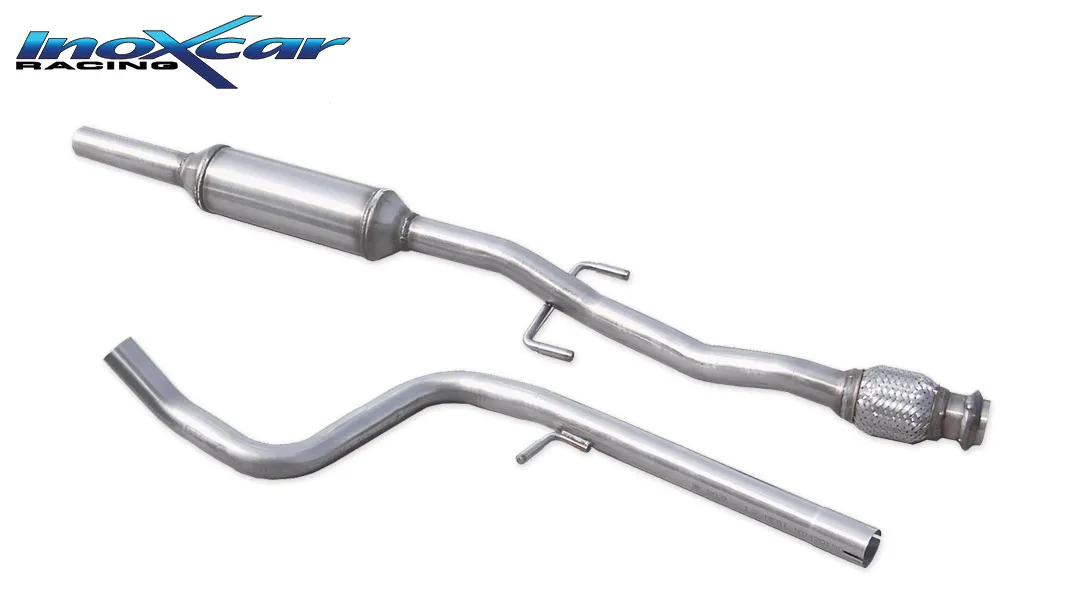 Tubo central con silenciador (Con Flexible) CITROEN DS3 1.6 TURBO RACING (207CV) 2011-- Ø 55 CON homologacion Inoxcar