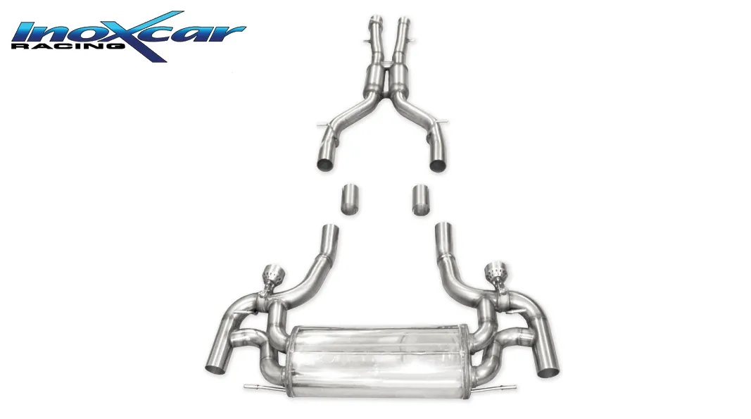 Tubo central con silenciador + Escape trasero + Válvulas con kit ECU + radiocomando MERCEDES SLS C197 SLS AMG 6.3 V8 (571cv) 201