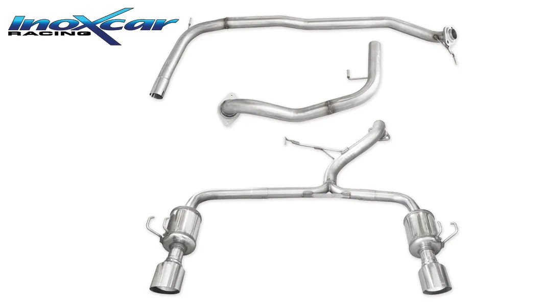 Tubo central directo+ Escape trasero HONDA CIVIC TYPE-R 2.0 (310cv) 2015-- SIN homologacion Inoxcar