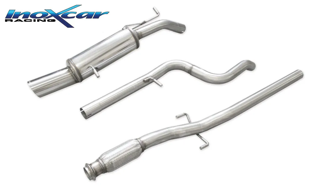Tubo central directo+ Escape trasero 1X101 RACING diam.63 PEUGEOT 208 1.6 16V TURBO GTI (200cv) 2013-2015 SIN homologacion Inox
