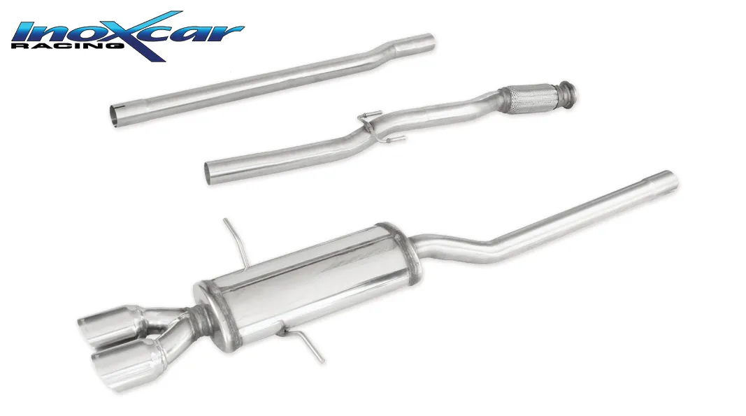 Tubo central directo+ Escape trasero 2X76 Racing (Ø 55) MINI COOPER 1.6 S (175CV) 2007-- (Type R56) SIN homologacion Inoxcar