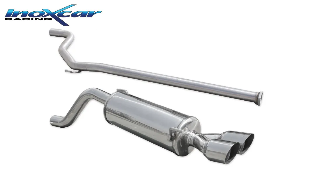 Tubo central directo+ Escape trasero 2X76 Racing (Ø 60) ABARTH PUNTO EVO 1.4 TURBO MultiAir (165CV) 2010-- Ø 55 SIN homologacion