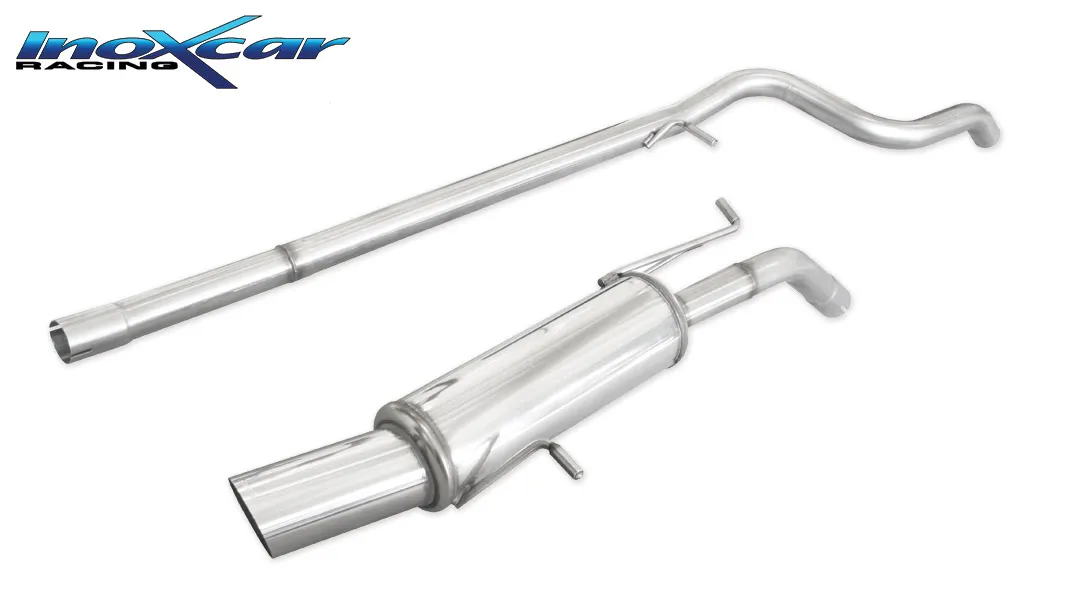 Tubo central directo+ Escape trasero 1X100 RACING diam. 55 PEUGEOT 207 1.6 16V GTI (175CV) 2007-- Ø 55 SIN homologacion Inoxcar