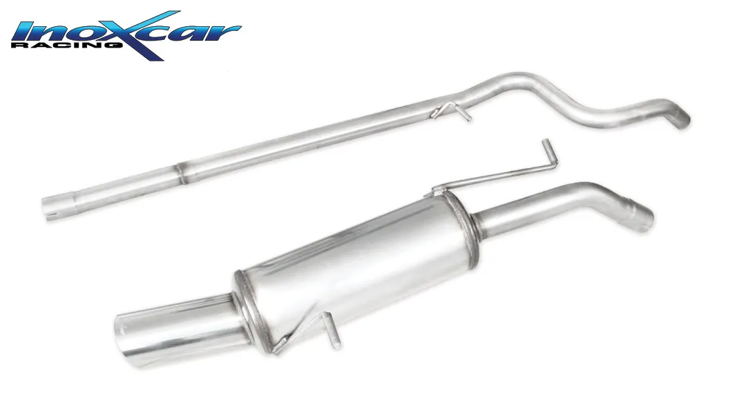 Tubo central directo+ Escape trasero 1X100 RACING diam. 55 PEUGEOT 207 1.6 16V THP (150CV) 2006-- Ø 50 SIN homologacion Inoxcar