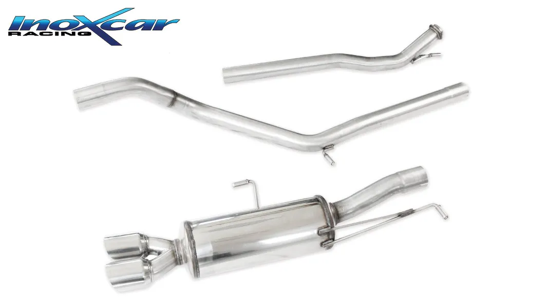 Tubo central directo+ Escape trasero 2X76 RACING diam. 63,5 PEUGEOT RCZ 1.6 THP (200CV) 2010-- SIN homologacion Inoxcar