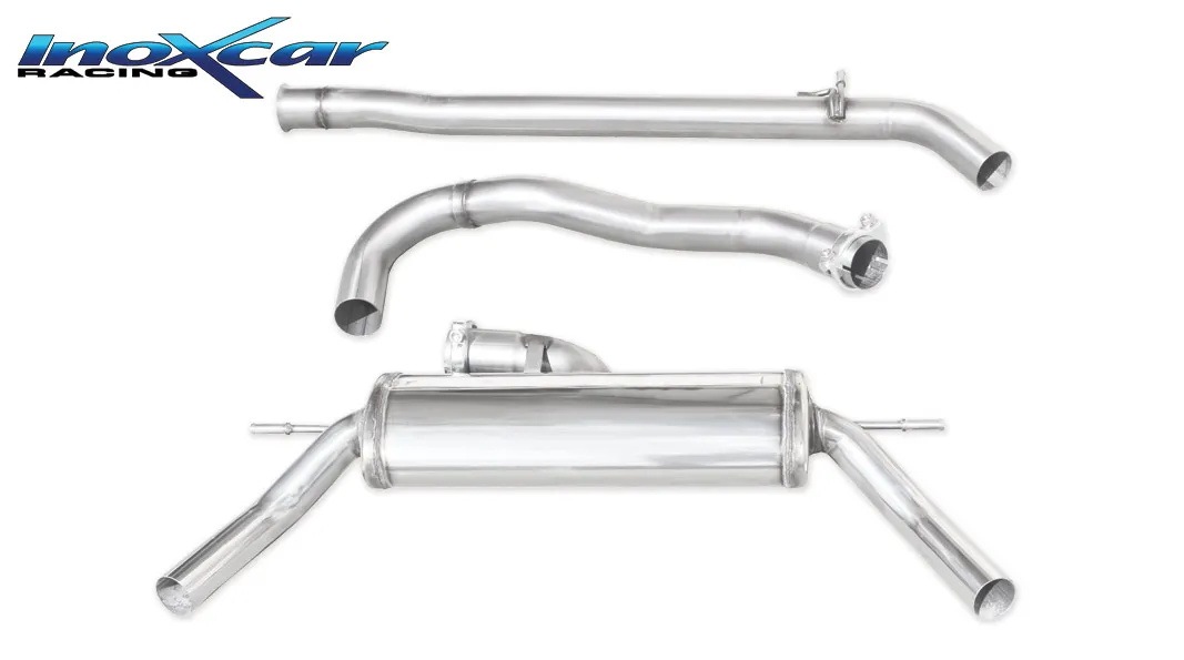 Tubo central directo+ Escape trasero 1X50 Salida Izq. + Dcha. Ø 70 RENAULT CLIO 4 RS 1.6 Turbo (200CV) 2013-- Ø 63,5 SIN homolog