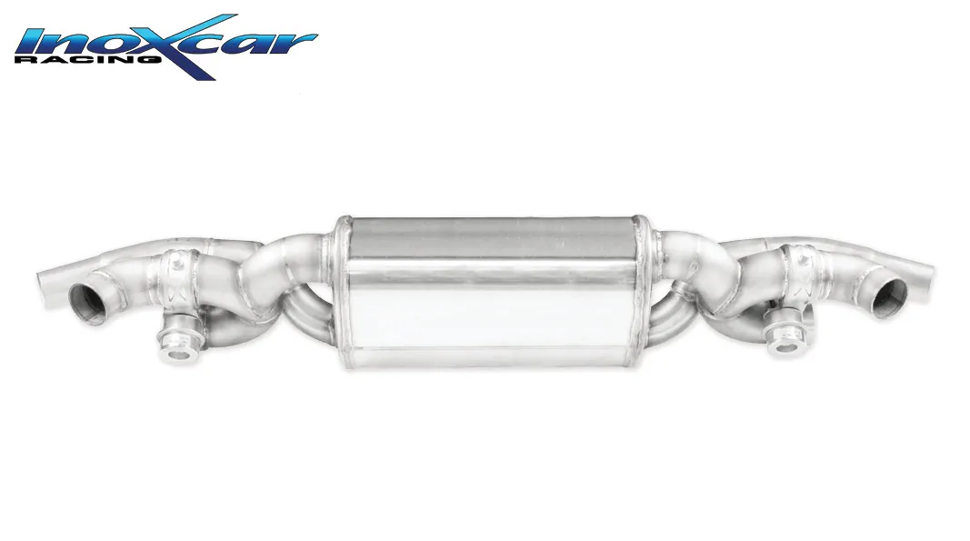 Silenciador trasero deportivo Salida Izq. + Dcha. + Valvole con kit per montaggio azionamento a pulsante PORSCHE 911 Serie 991