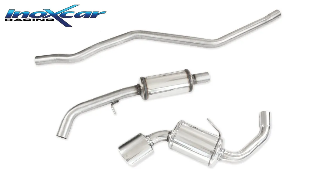 Tubo central con silenciador + Escape trasero 1X120X80 BMW E87 serie 1 120D (163CV) 2004-- SIN homologacion Inoxcar