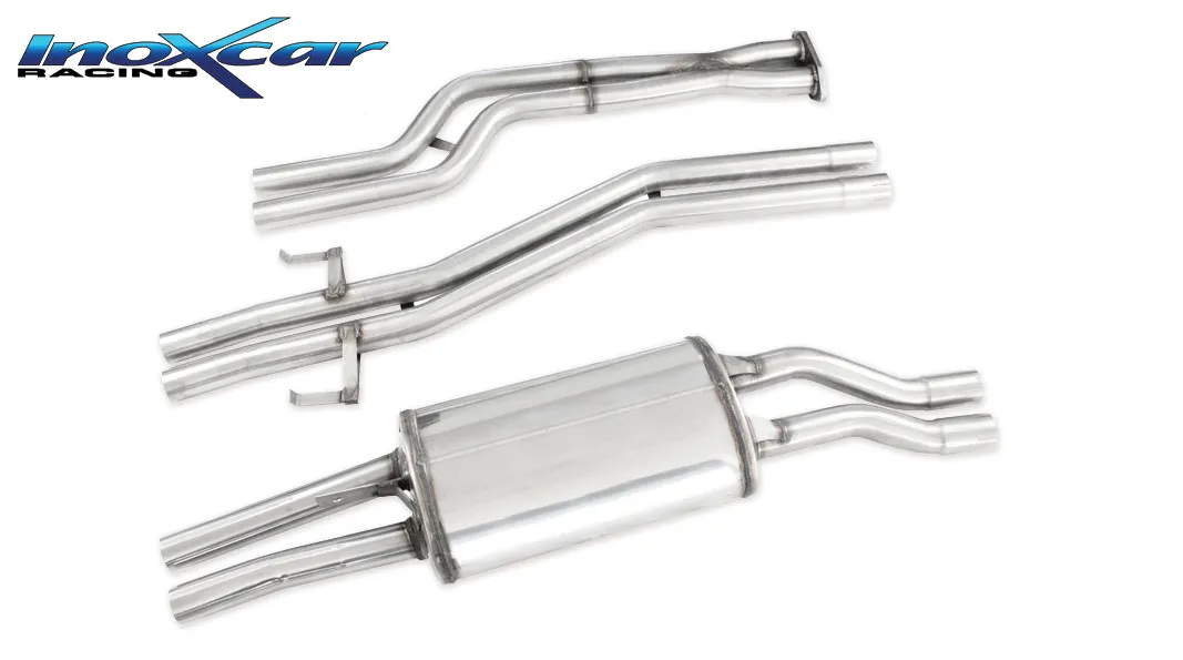 Tubo de sustitución del catalizador + Tubo central directo + Escape trasero Grupo.N 50 Ø BMW E30 M3 --1992 SIN homologacion Ino