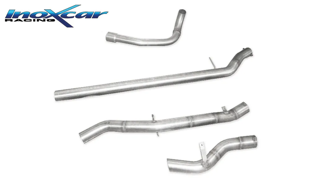 Tubo de sustitución del catalizador + Tubo central directo + Escape trasero sin silenciador gr.es necesario utilizar la brida or