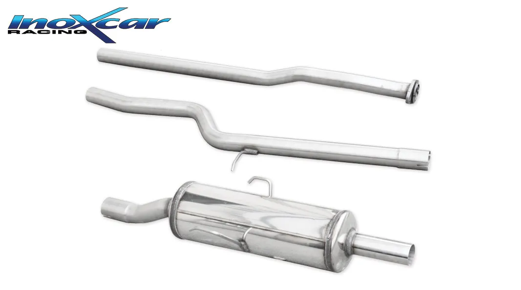 Tubo de sustitución del catalizador + Tubo central directo + Escape trasero Grupo.N 54 Ø PEUGEOT 106 RALLYE / GTI / 1.6 16V 19