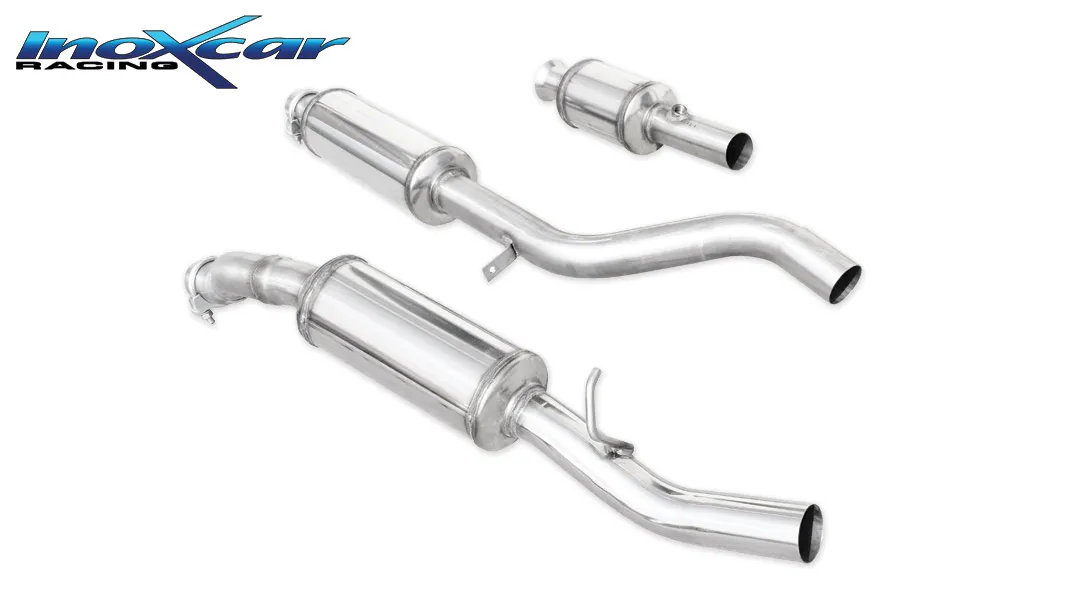 Tubo de sustitución del catalizador + Tubo central directo + Escape trasero Grupo.N 60 Ø RENAULT CLIO 3 RS 2.0 16V (197CV) 2006