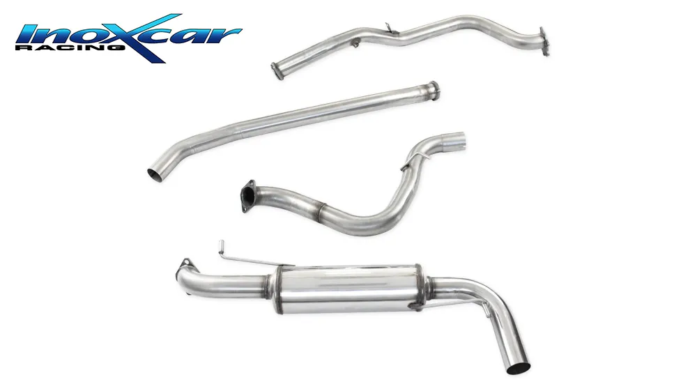 Tubo de sustitución del catalizador + Tubo central directo + Escape trasero Grupo.N solo lado derecho 70 Ø SUBARU IMPREZA 2.5T W