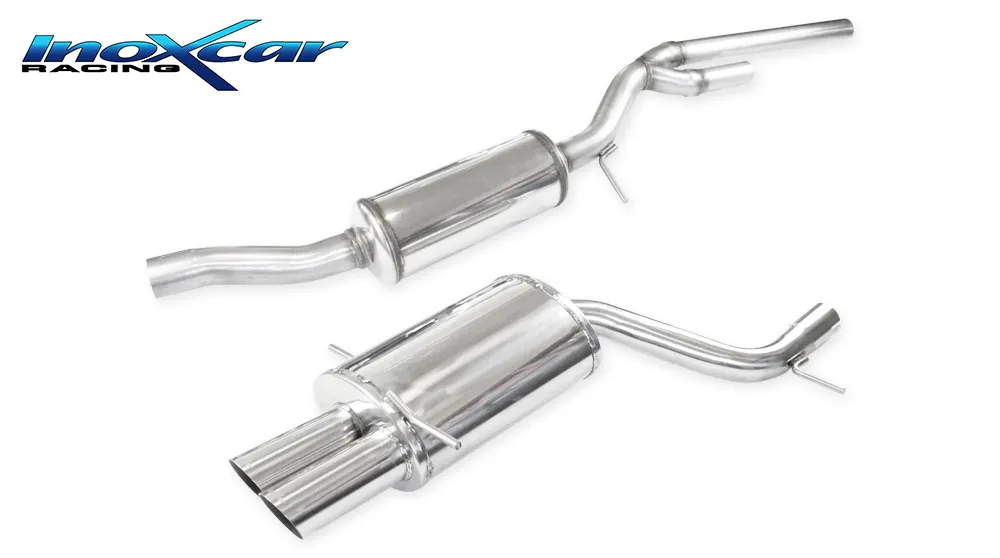 Tubo central con silenciador + Escape trasero 2X80 RACING AUDI A4 (Type B5) S4 2.7 BITURBO (265CV) 1998-2001 CON Homologacion Eu
