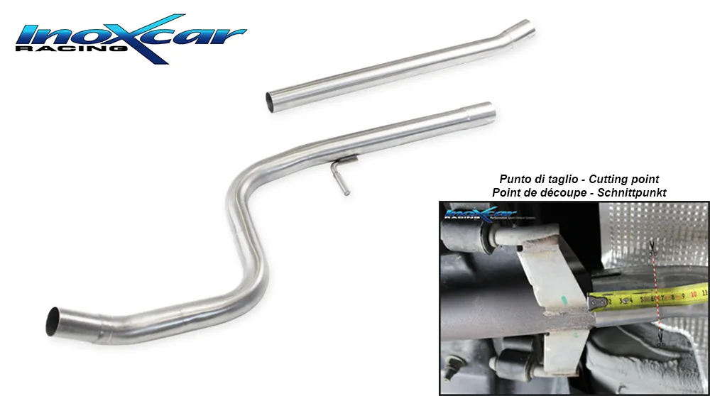 Tubo central directo (NO FLEX) PEUGEOT 208 1.6 16V TURBO GTI 30TH (208cv) 2015-- Ø 55 SIN homologacion Inoxcar