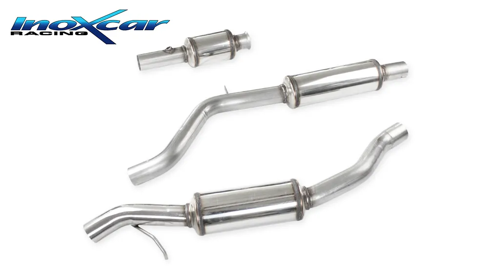 Tubo de sustitución del catalizador + Tubo central directo + Escape trasero Grupo.N 63,5 Ø RENAULT CLIO 3 RS 2.0i (200CV) / GOR