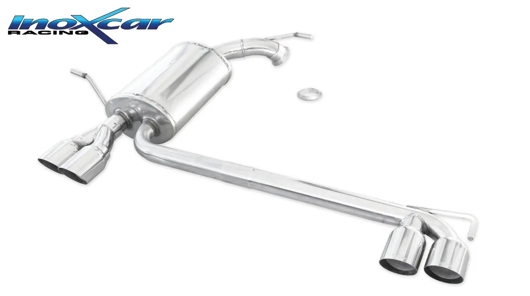 Silenciador trasero deportivo duplex 2X80 RACING PEUGEOT 407 2.7 24V HDI (204CV) 2006-- SIN homologacion Inoxcar