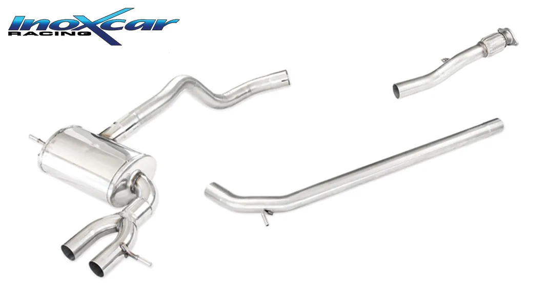 Tubo intermedio + Tubo central directo + Escape trasero 2XCEN (diam. 70) RENAULT MEGANE IV RS 1.8T (280cv) Diam. 70 2018-- Ø 76