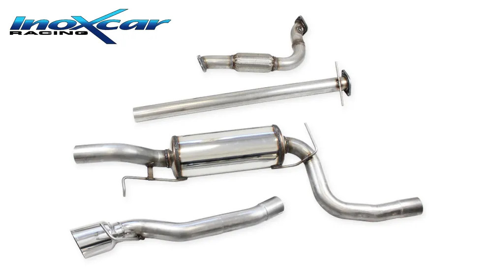 Tubo intermedio (Con Flexible) + Tubo central directo + Escape trasero 102 RACING 63 Ø FORD FOCUS RS 2.0 16V TURBO (215CV) 2003-