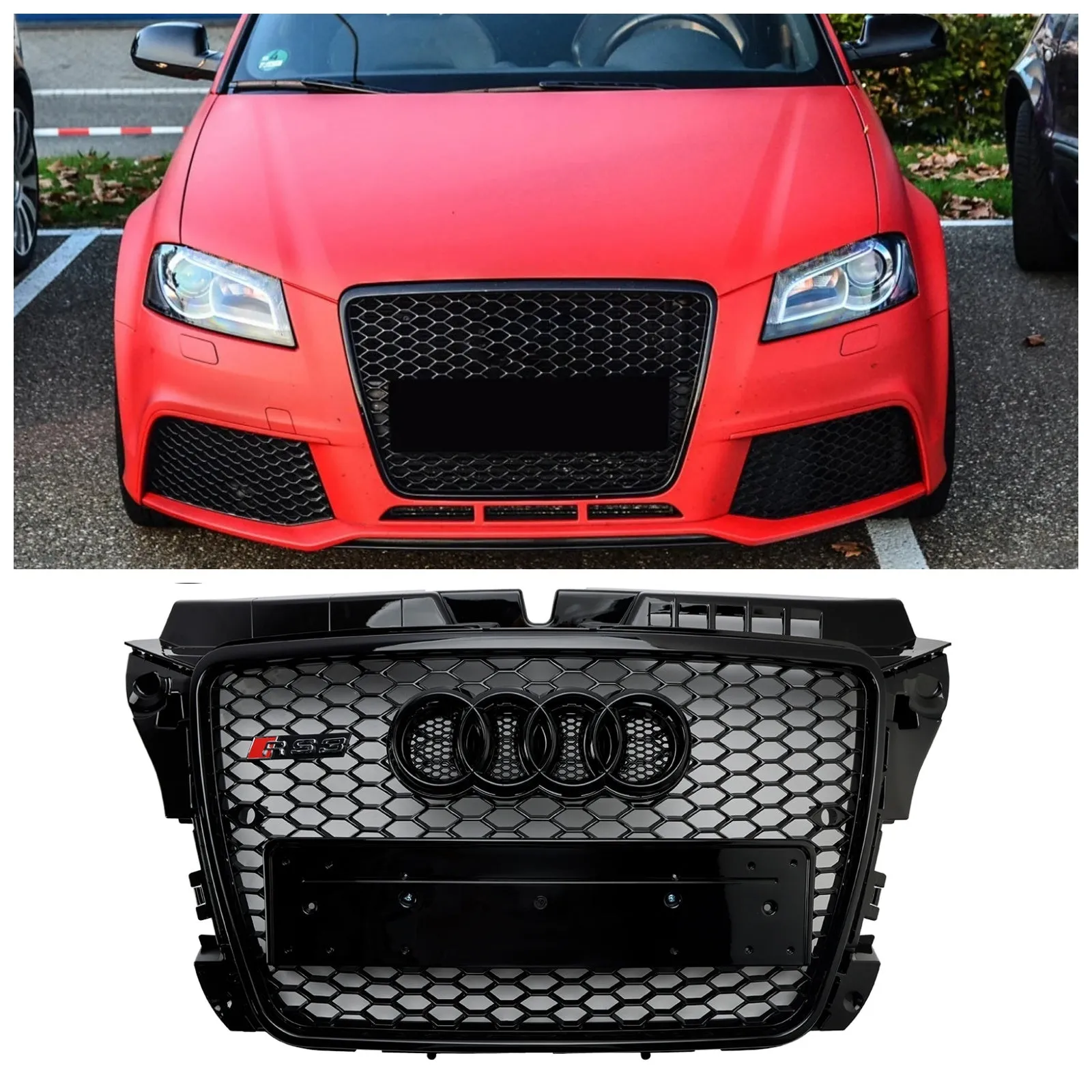 2008-2013 Audi A3 8p RS3 Style Grille de Buemocs Frente en panal genérico
