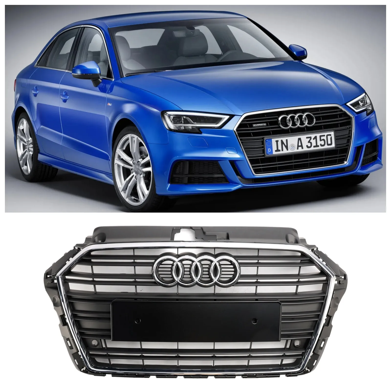 2017 2017 2019 Audi A3 S3 Summer of Bumper antes de 8V3853651AC