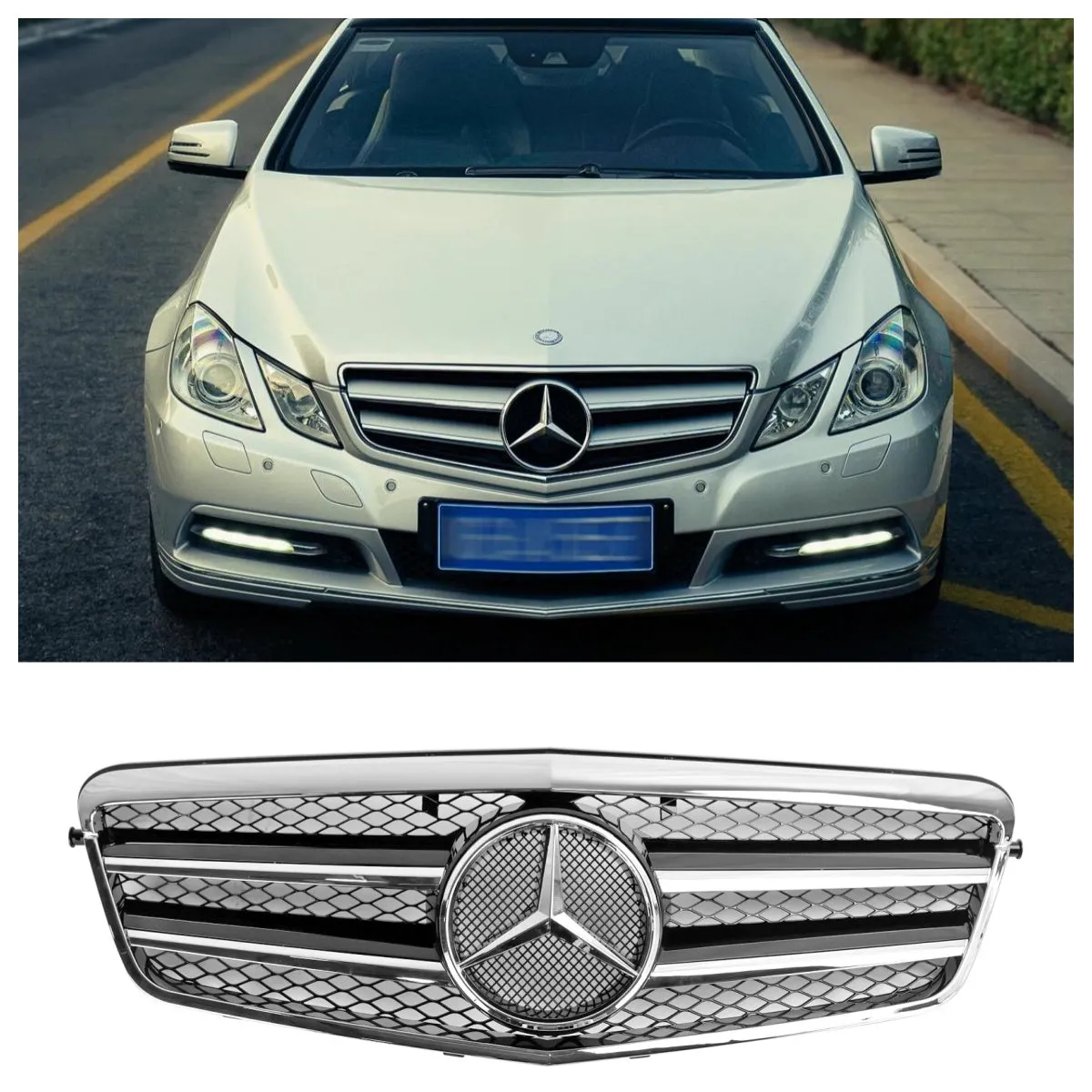 2009-2013 Benz Clase E W212 Rejilla del parachoques delantero E200 E220 E350 E550