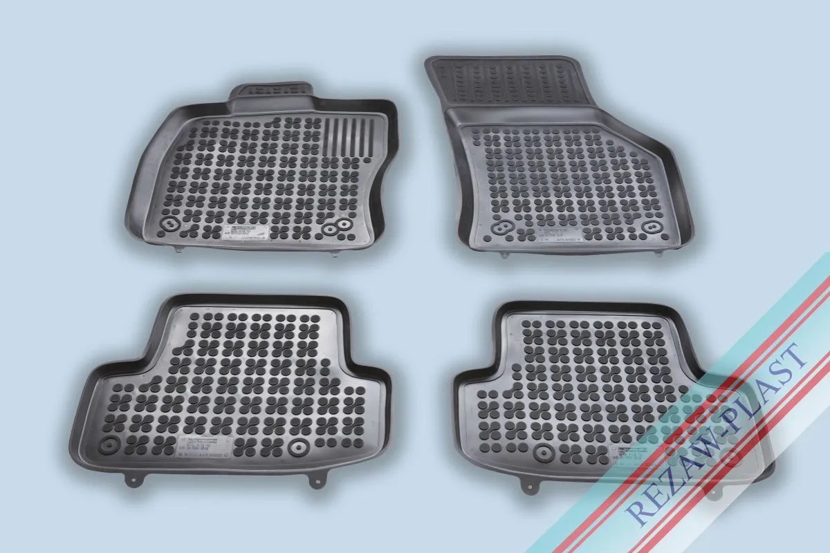 Alfombrillas Caucho Color Negro Con Clips Audi Q2 4 Piezas