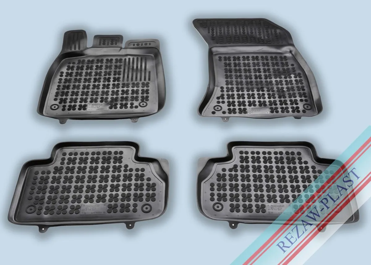 Alfombrillas Caucho Color Negro Con Clips Audi Q5 Desde 2017- 4 Piezas