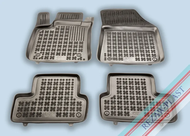 Alfombrillas Caucho Color Negro Con Clips Renault Megane Desde 2015- 4 Piezas