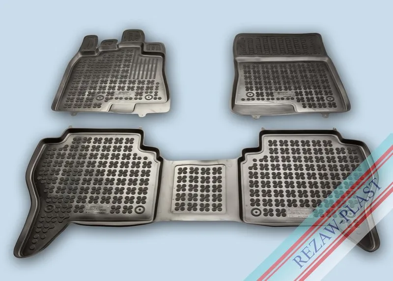 Alfombrillas Caucho Color Negro Con Clips Mitsubishi Pajero / Montero  Desde 2006 3 Piezas