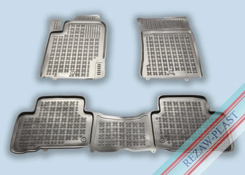 Alfombrillas Caucho Color Negro Con Clips Ssangyong Rexton W Desde 2012 3 Piezas