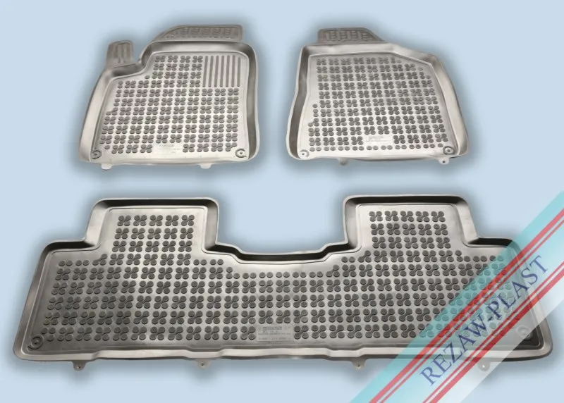 Alfombrillas Caucho Color Negro Con Clips Ssangyong Korando Desde 2011 3 Piezas