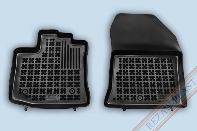 Alfombrillas Caucho Color Negro Con Clips Renault Dacia Dokker Van Desde 2012 2 Piezas