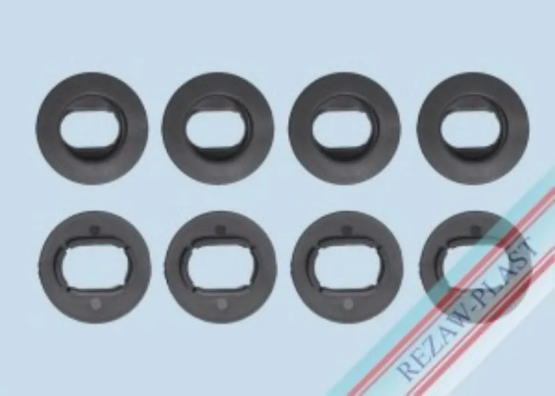 Alfombrillas Caucho Color Negro Con Clips Clips Ovalados 4 Piezas