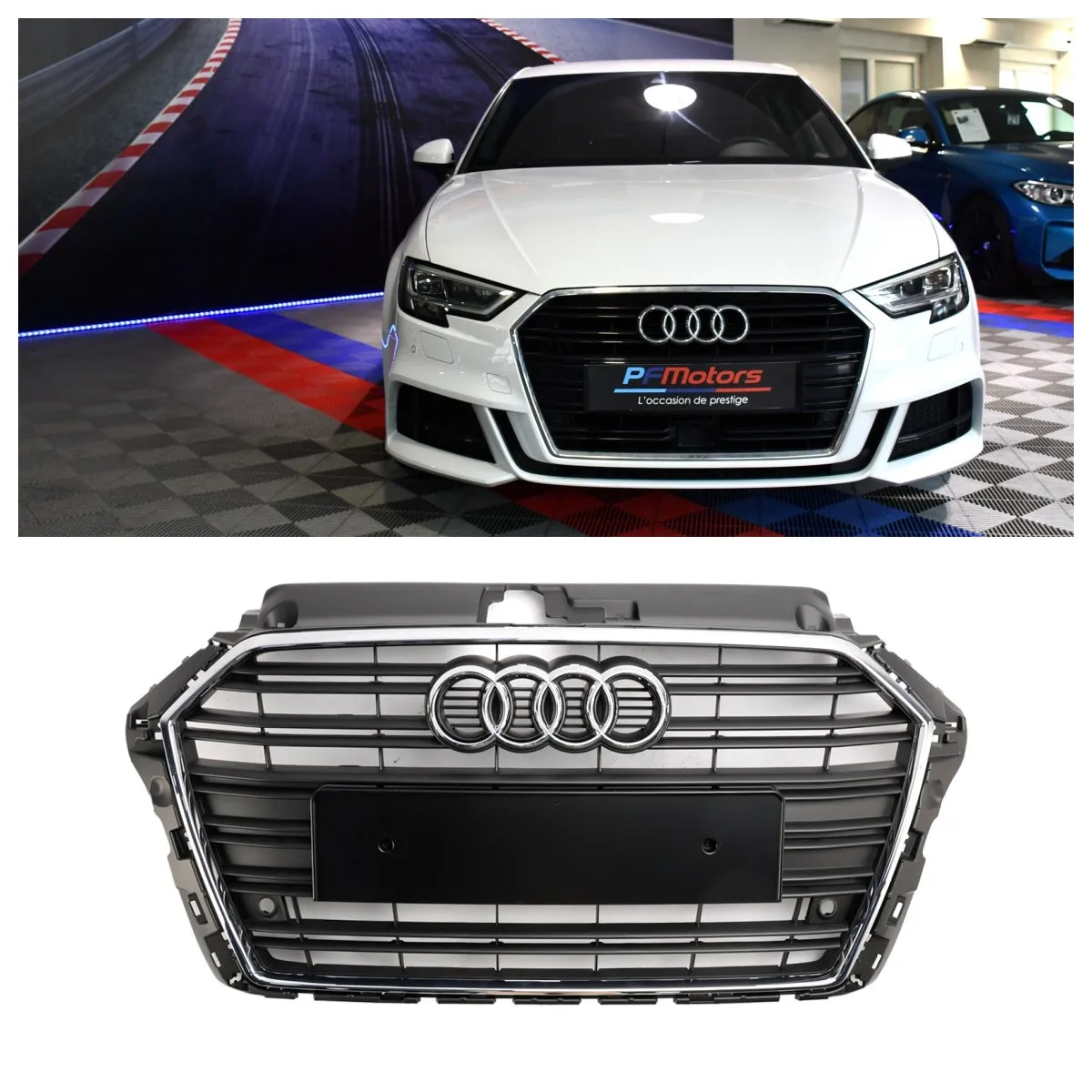 2017-2019 Audi A3 S3 S3 Grille de parachoques antes de 8V3853651ac
