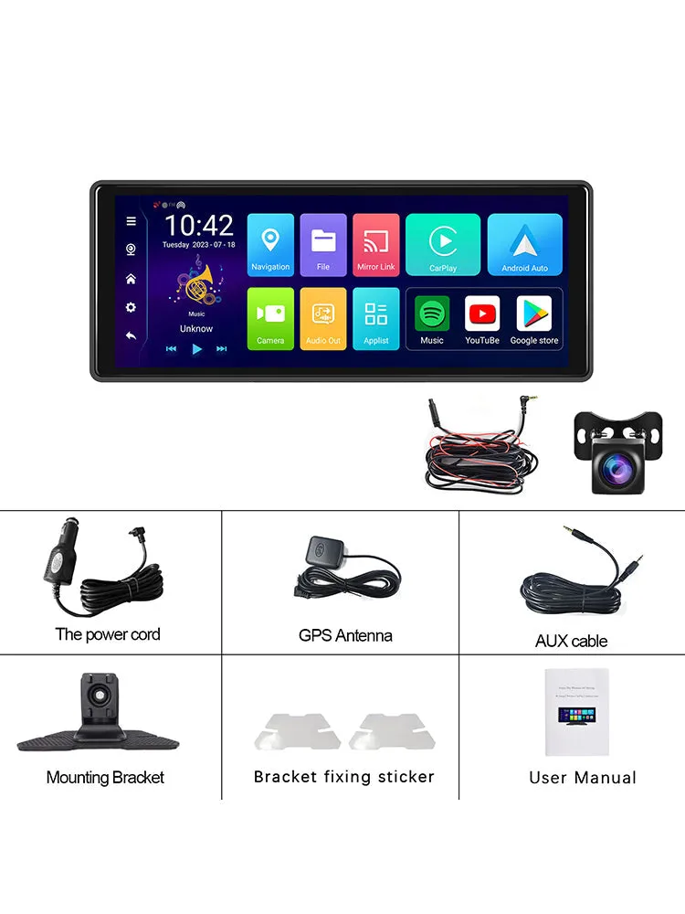 10.26 "" Bluetooth CarPlay HD Navegación de automóviles Gran Cámara AHD