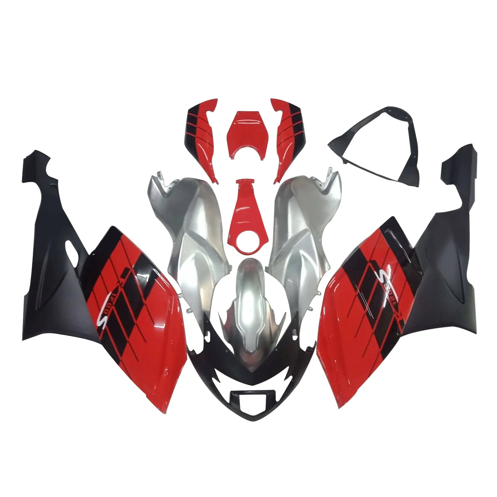 Kit de carenado de inyección Bodywork ABS de plástico adecuado para BMW K1200S 2005-2010