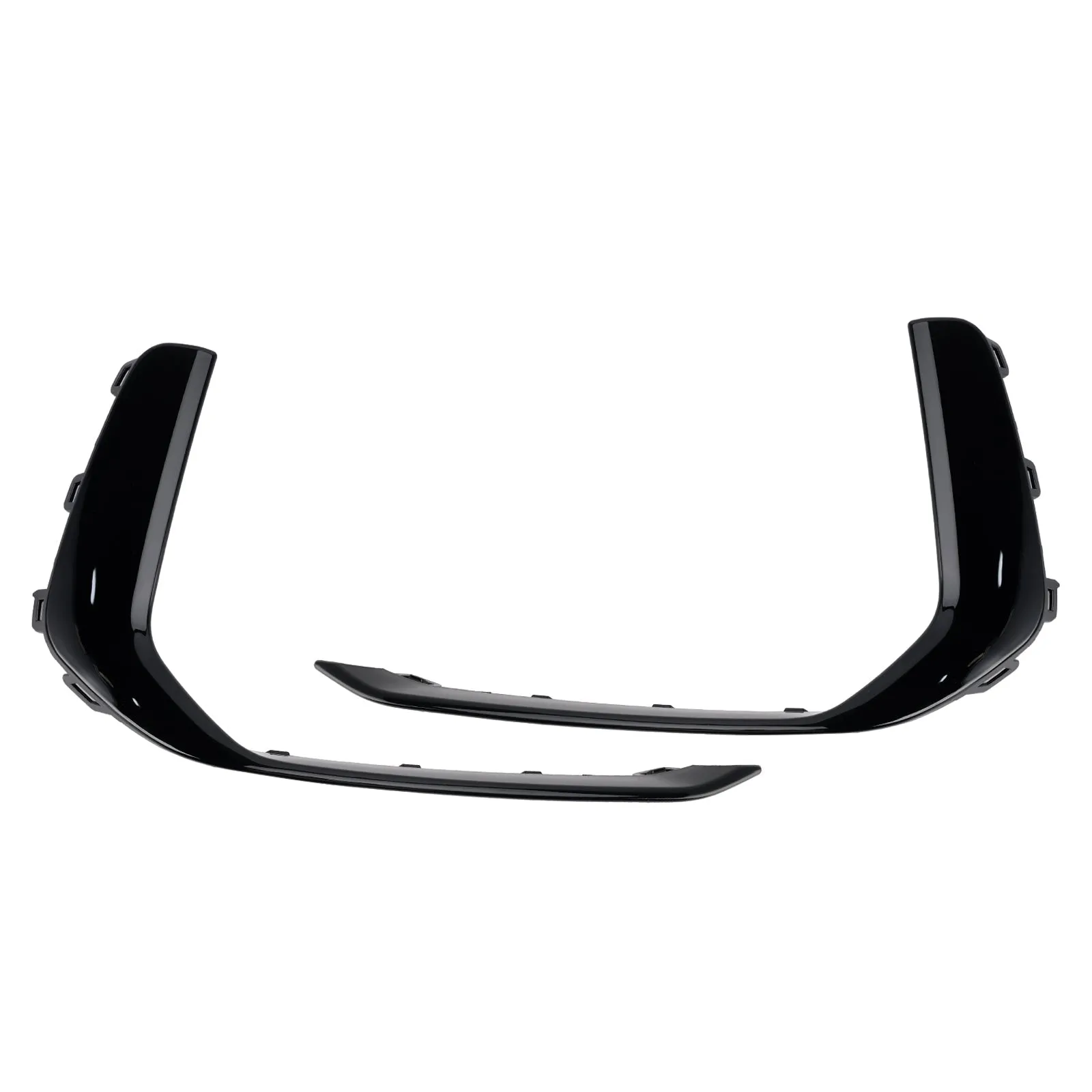 2019-2023 Audi A6 C8 S-Line S6 2 piezas adornan la luz de la niebla negra antes del negro