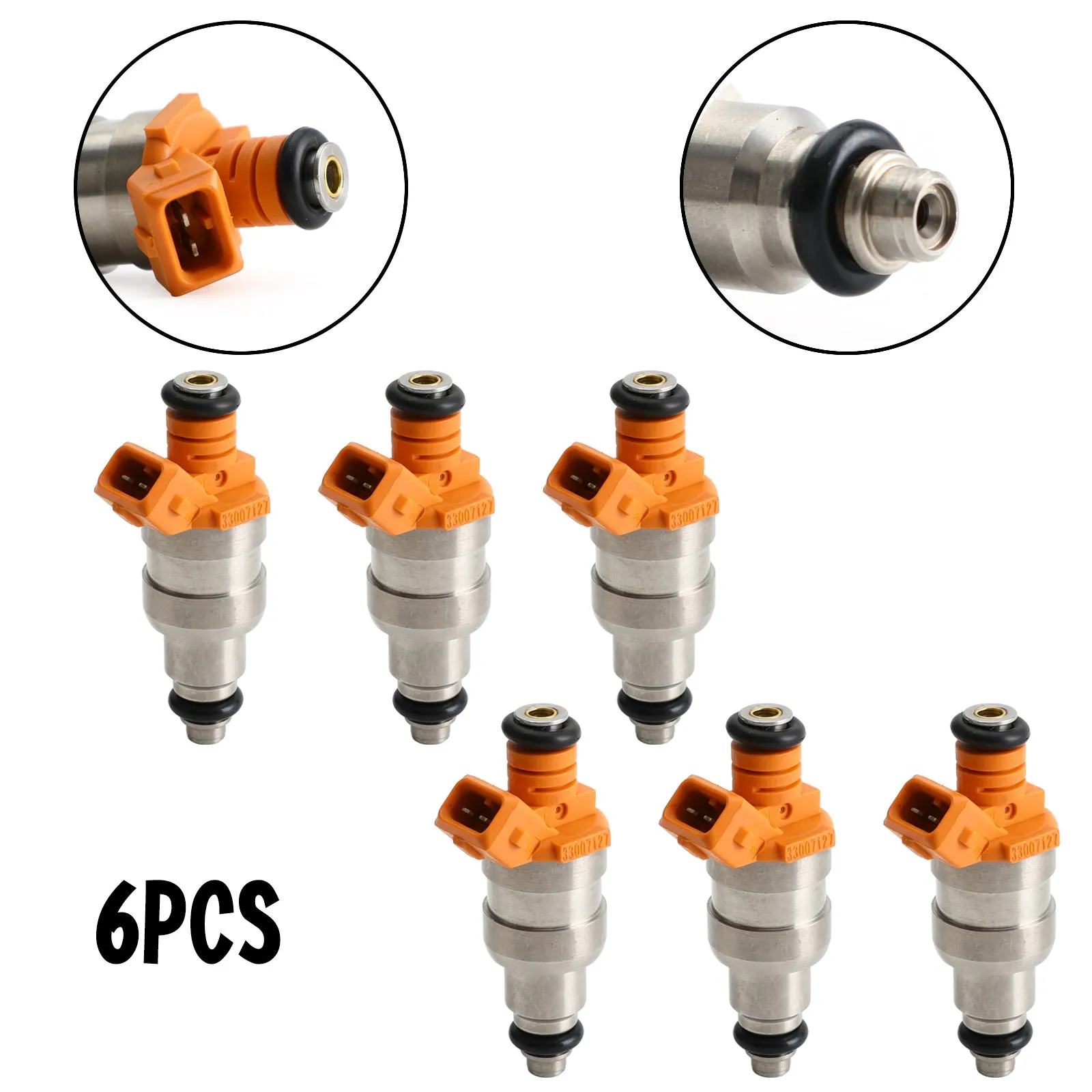 6 inyectores de combustible 33007127 para Wrangler Cherokee YJ 1987-1998 I6 4.0L