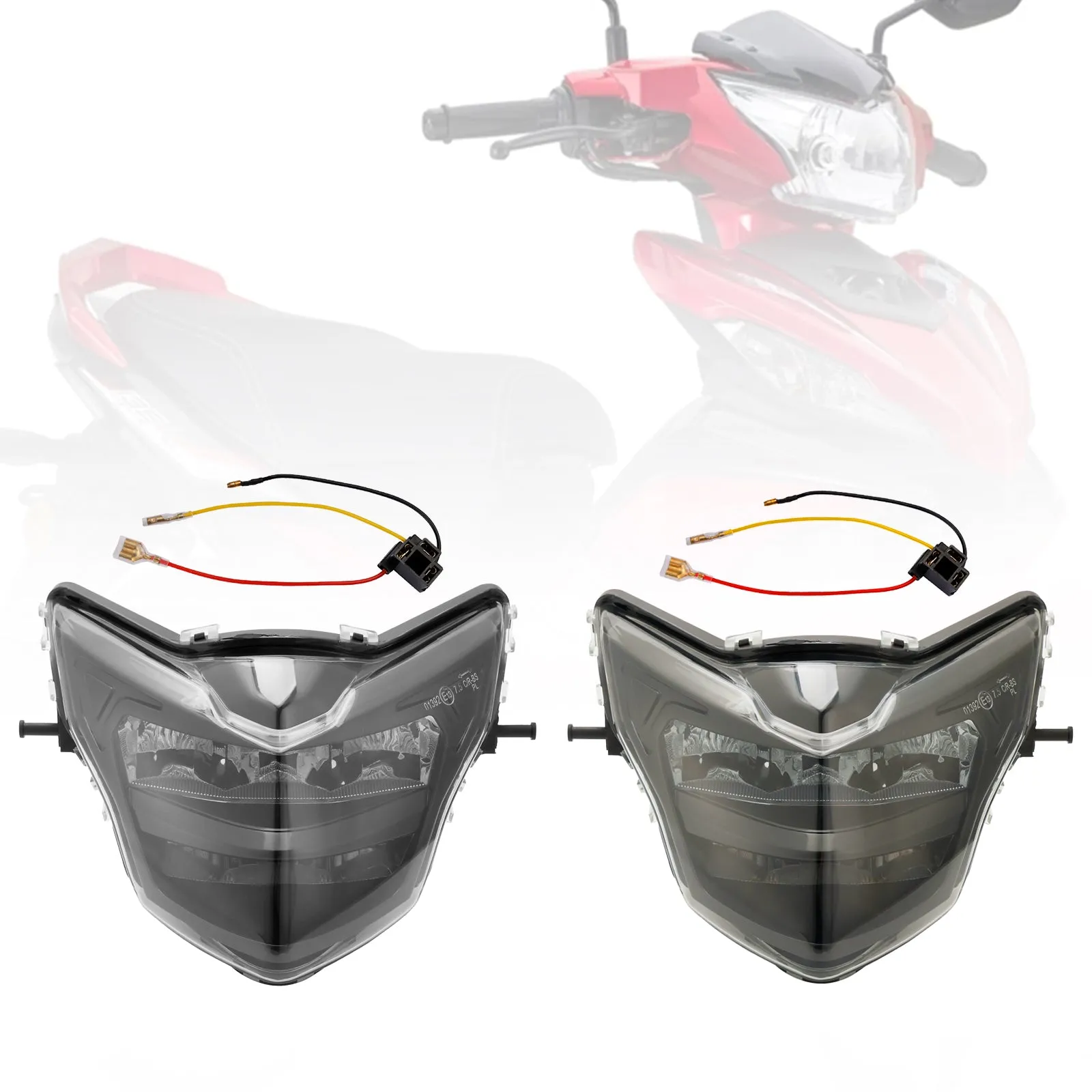 Yamaha LC135 V2-V6 V3 Cabeza delantero de la cabeza protectora Gril LED